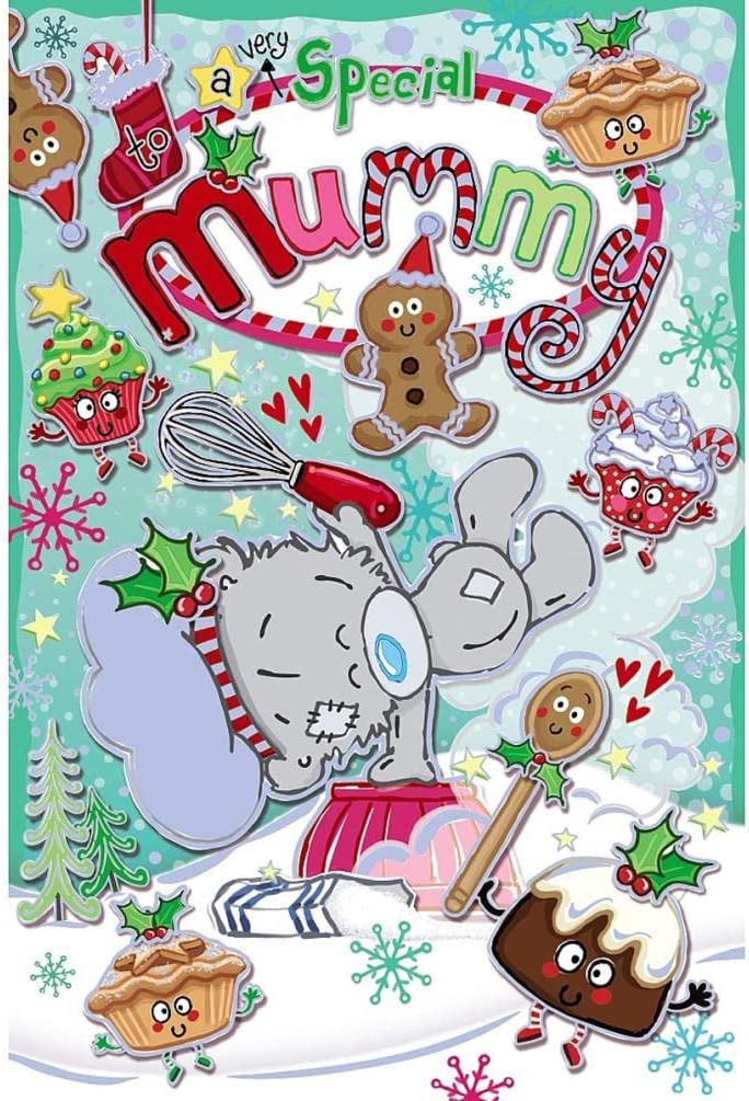 Bear Baking Mummy Christmas Card