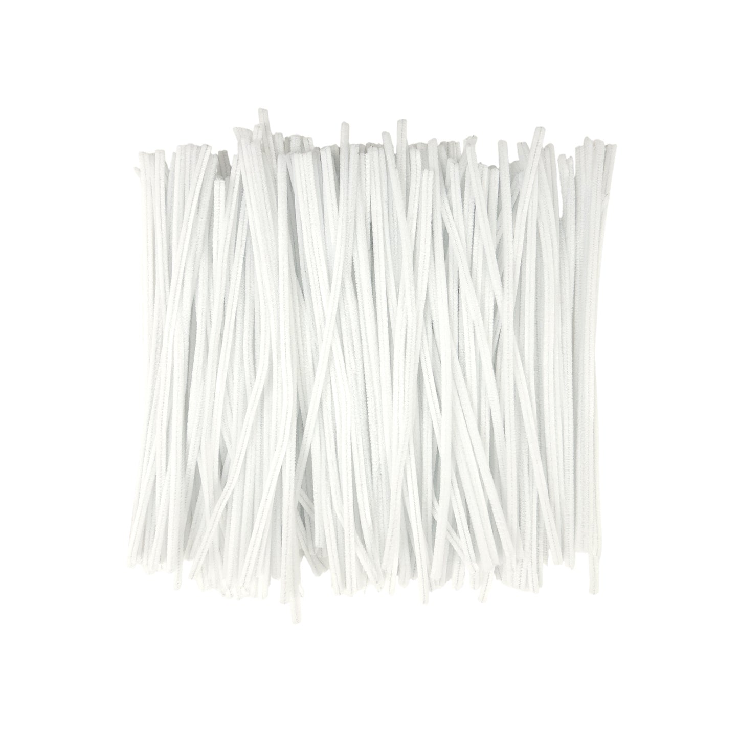 Pack of 250 White Coloured Pipe Cleaners 30cm x 6mm Craft Chenille Stems