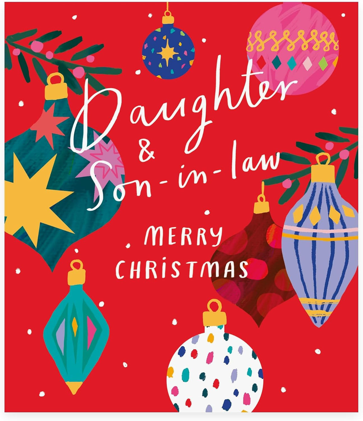 Baubles Design Daughter & Son In Law Christmas Card