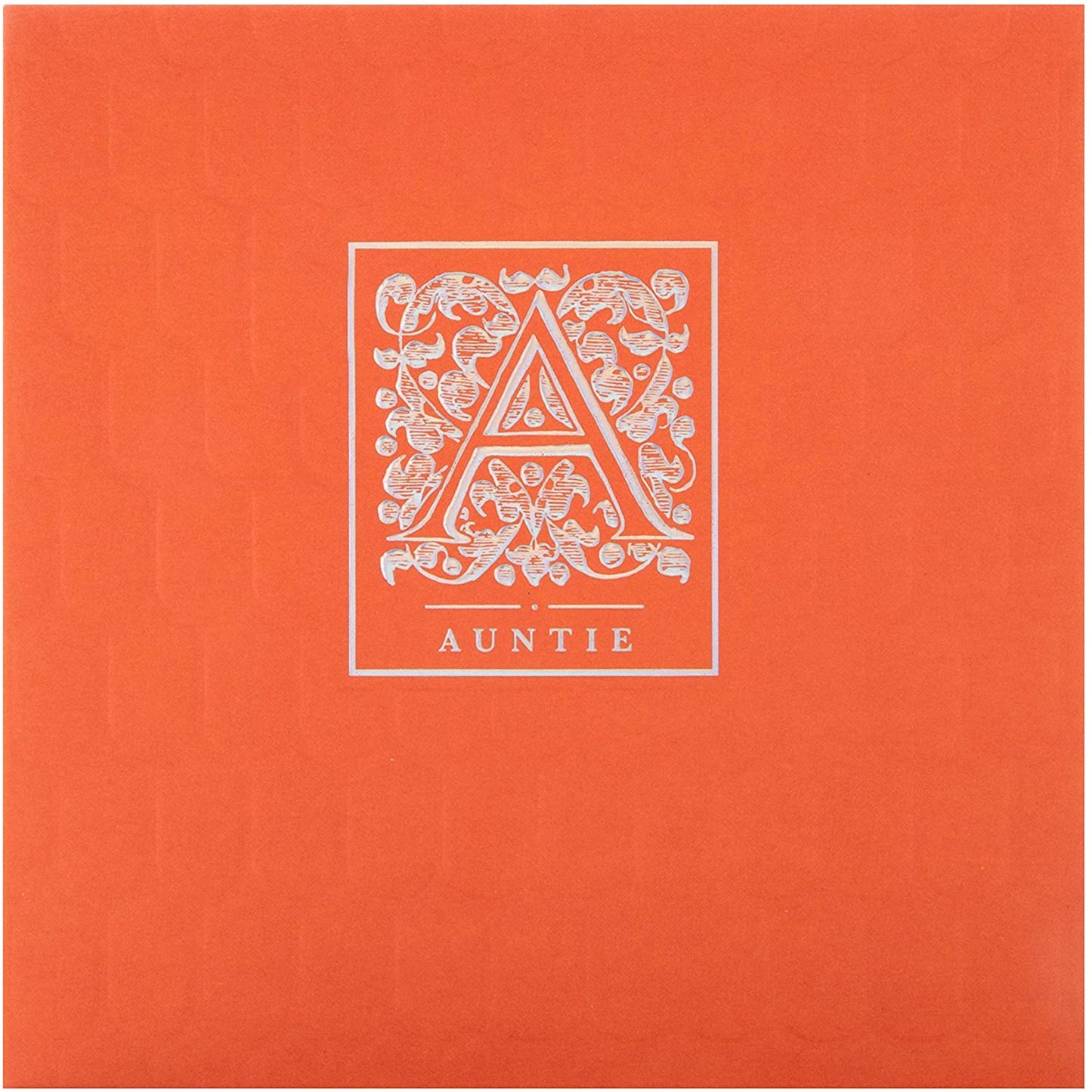 Birthday Card for Auntie Embossed Illustrated Letter Design