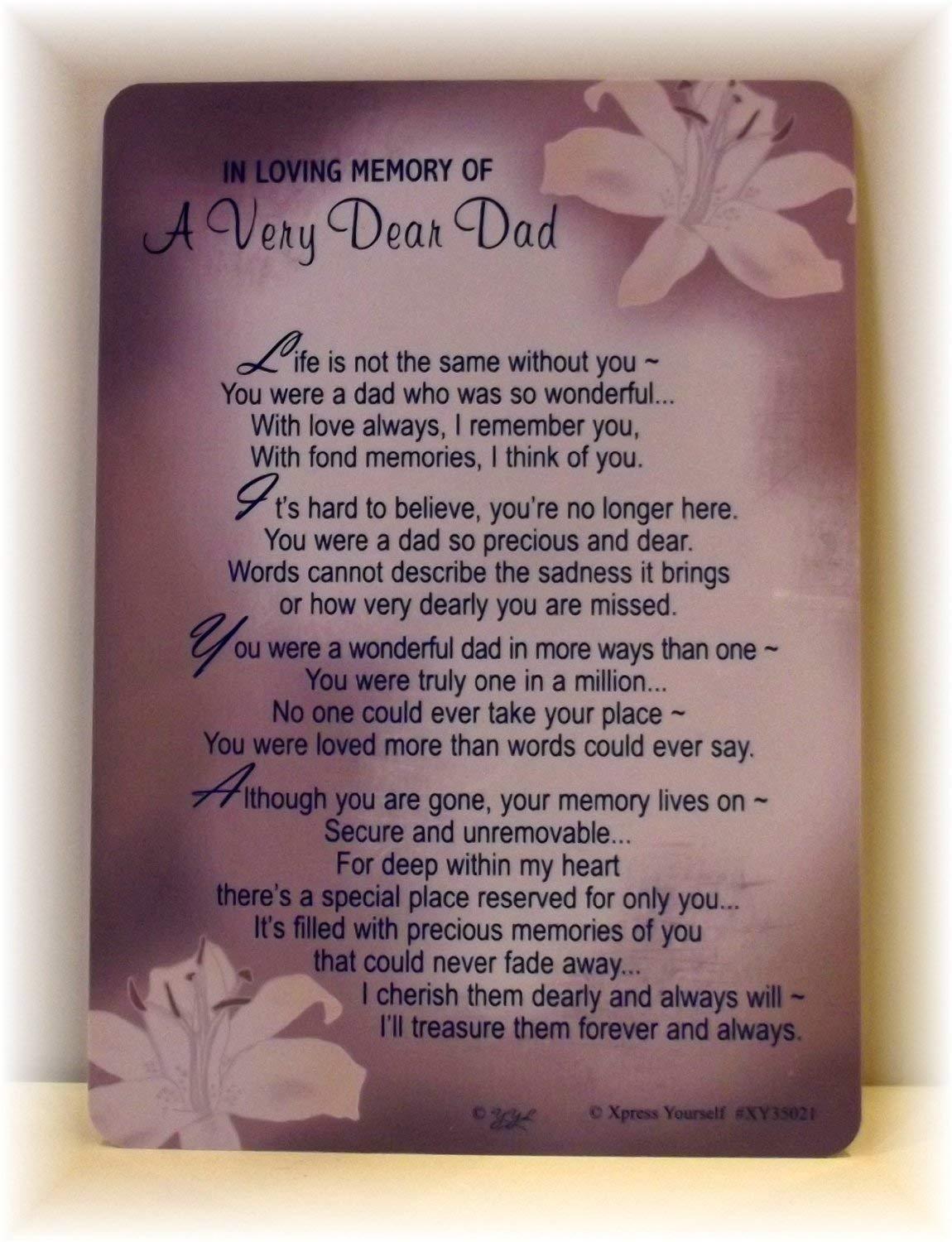In Loving Memory of a Very Dear Dad Xpress Yourself Keepsake Wallet Purse Card