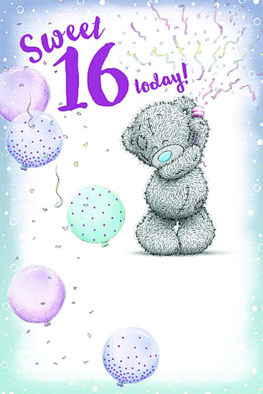 Me To You Sweet 16 Today! Birthday Card