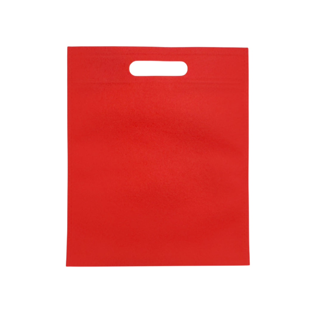 Pack of 50 Red Coloured 30x25cm Non-Woven Patch Handle Bags