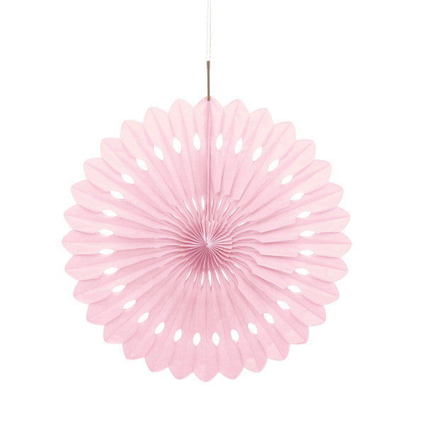 Lovely Pink Solid 16" Tissue Paper Fan