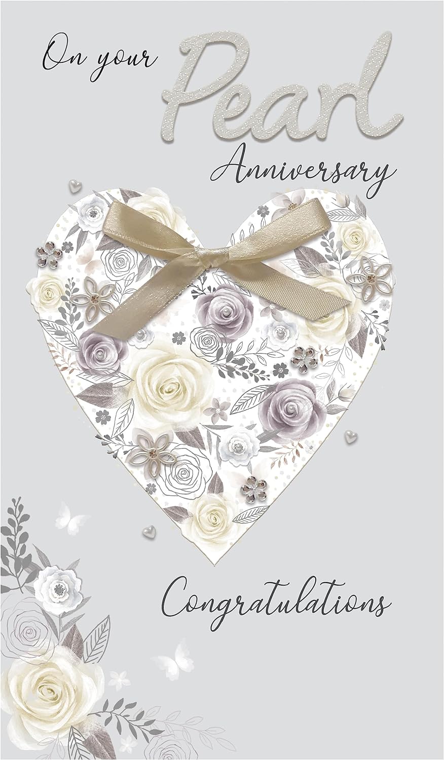 Embellished On Your Pearl 30th Anniversary Congratulations Card