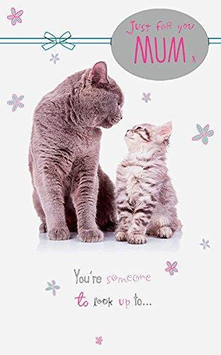MUM Cat & Tiny Kittens Luxury Mother's Day Greeting Card