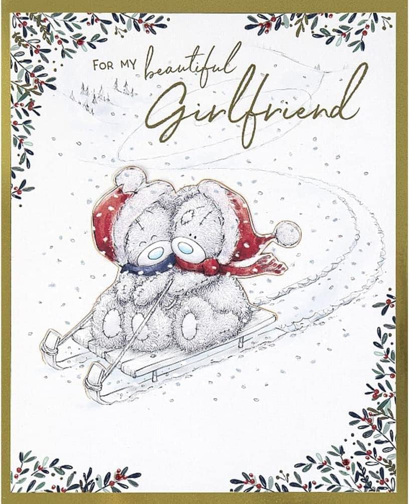 Bears On Sleigh Girlfriend Boxed Christmas Card