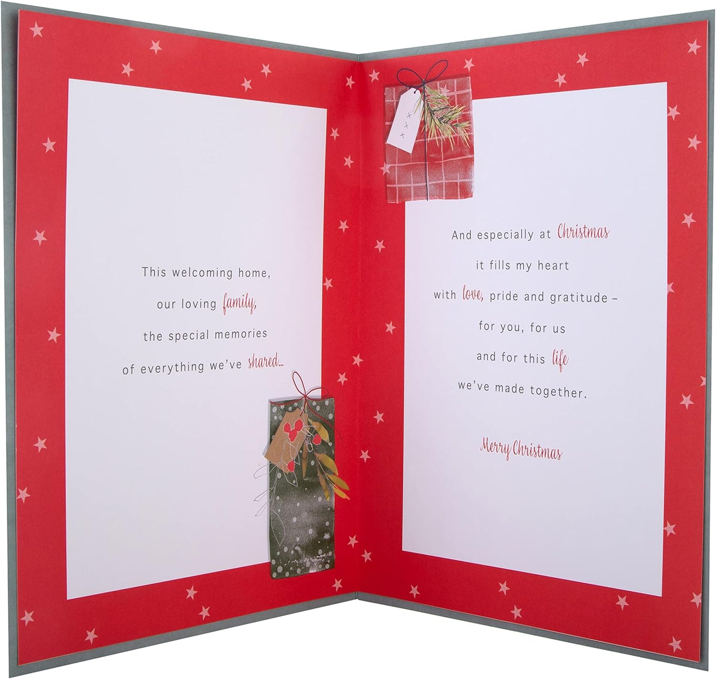 Traditional Wrapped Gifts Design Boxed Christmas Card for Husband