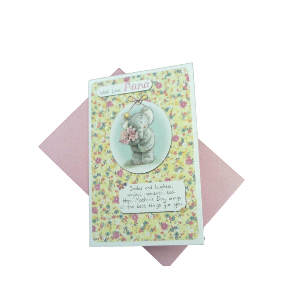 For Nana Elliot And Buttons Foil Finished Mother's Day Card