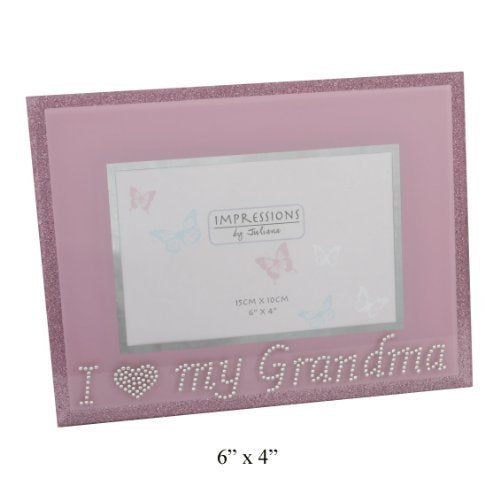 Pink Glass Photo Frame Grandma, gift
