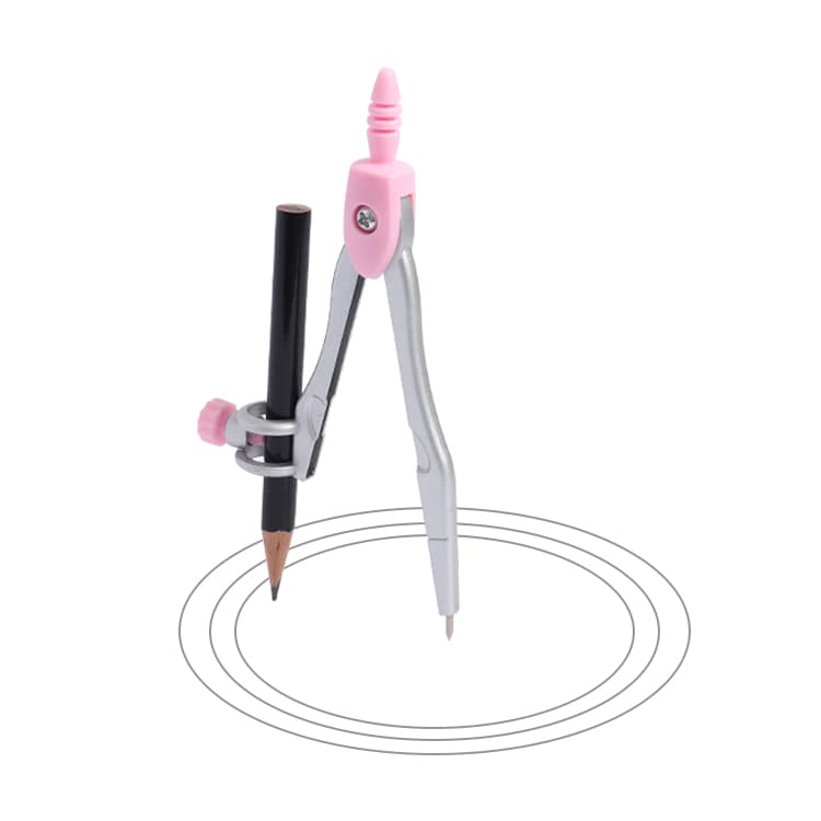 Pink Compass Divider with Pencil