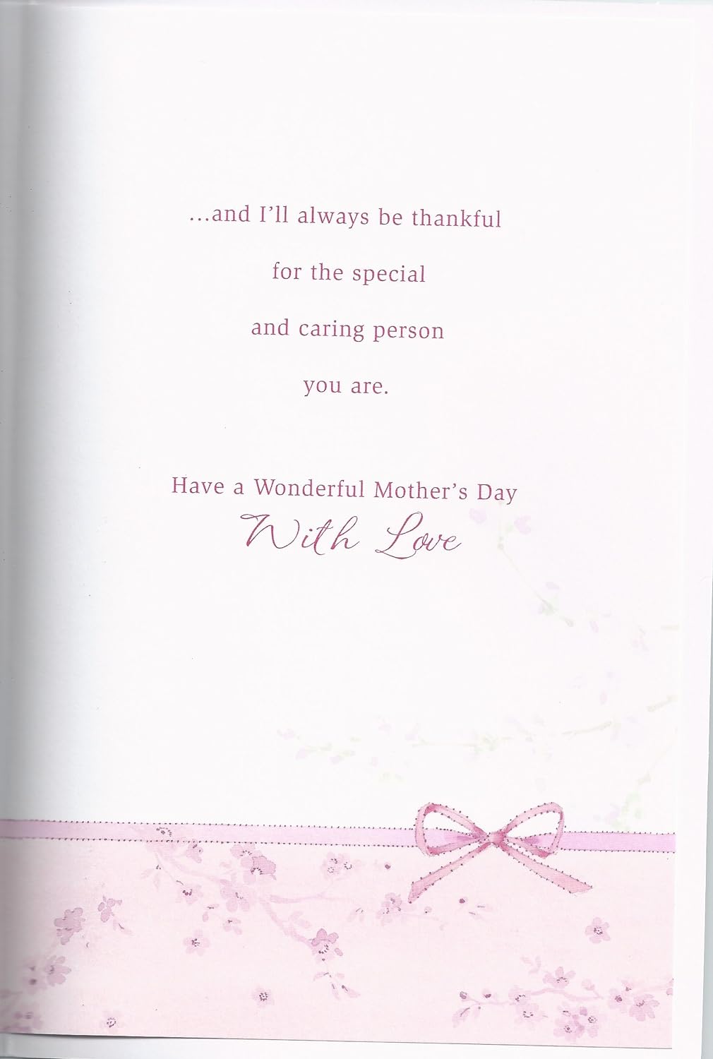 Special Mother Pink Flower And Butterflies Design Mother's Day Card