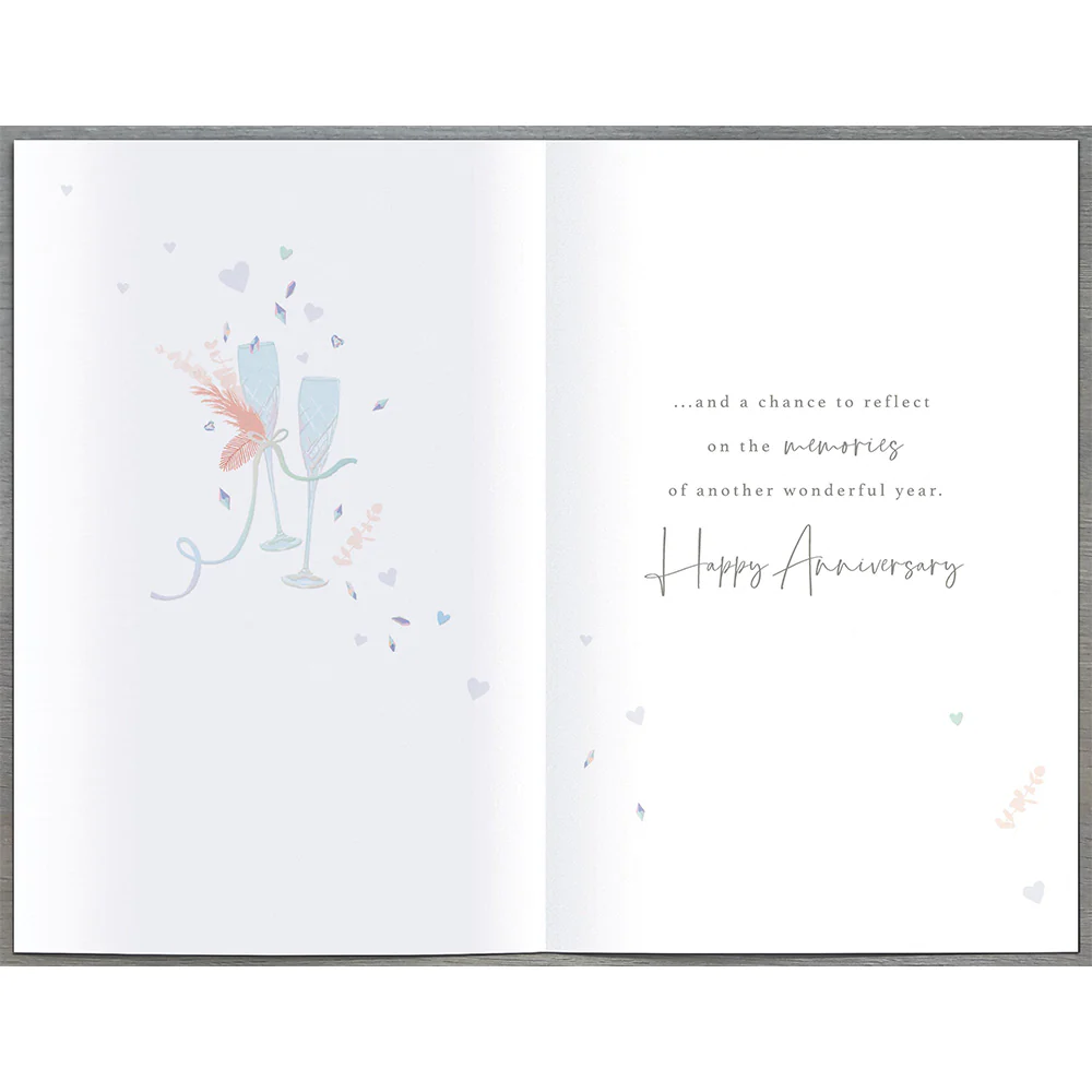 15th Crystal Wedding Anniversary Card