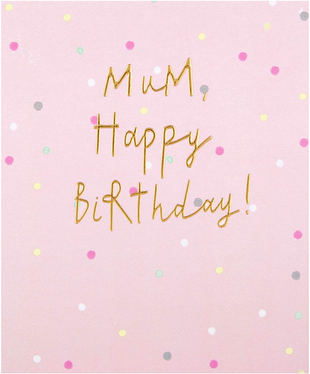 Embossed Text Design Mum Birthday Card "Blank"