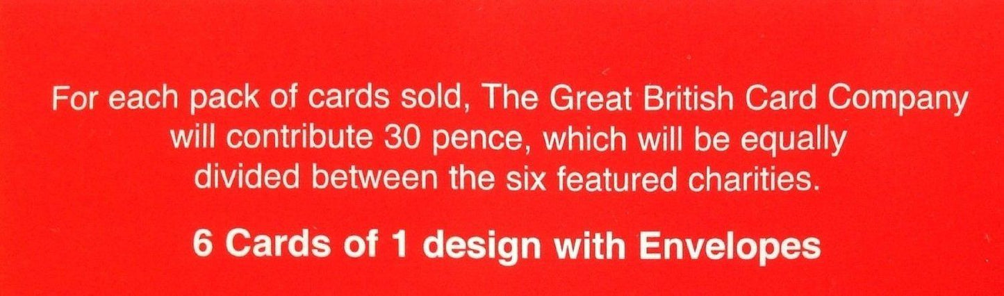 A Pack Of 6 Charity Christmas Cards By Paper House Cards