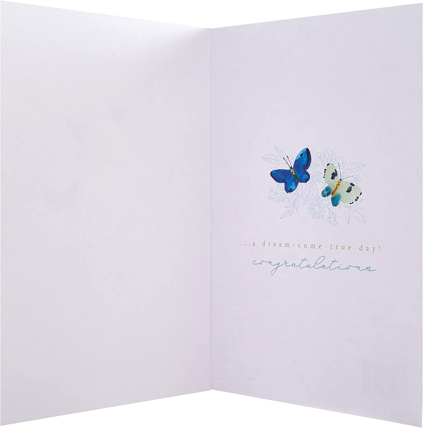 Traditional Gold Rings Design Wedding Congratulations Card for Couple