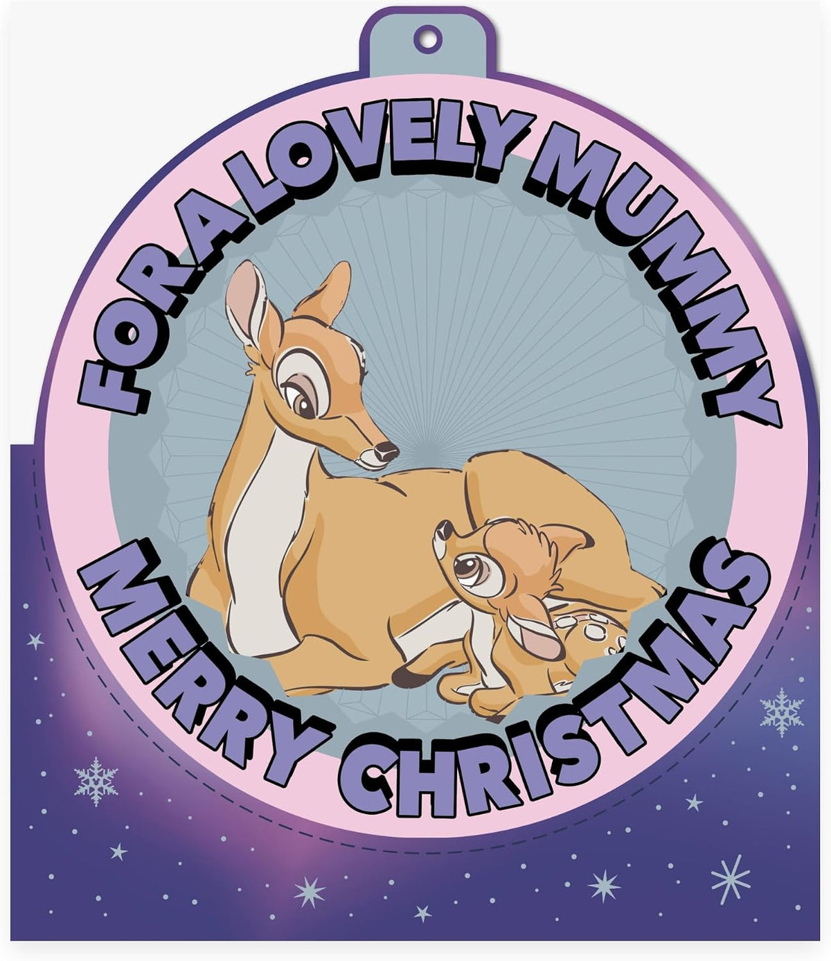 Bambi Bauble Design Mummy Christmas Card