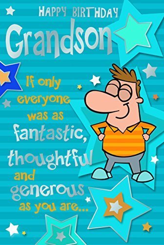 For Grandson Fantastic & Thought Wild Weekend Witty Words Birthday Card