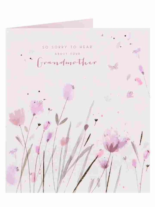Loss of Your Grandma Floral Watercolour Sympathy Card