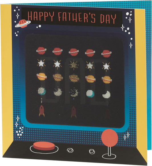 Retro Lenticular Game Design Dad Father's Day Card