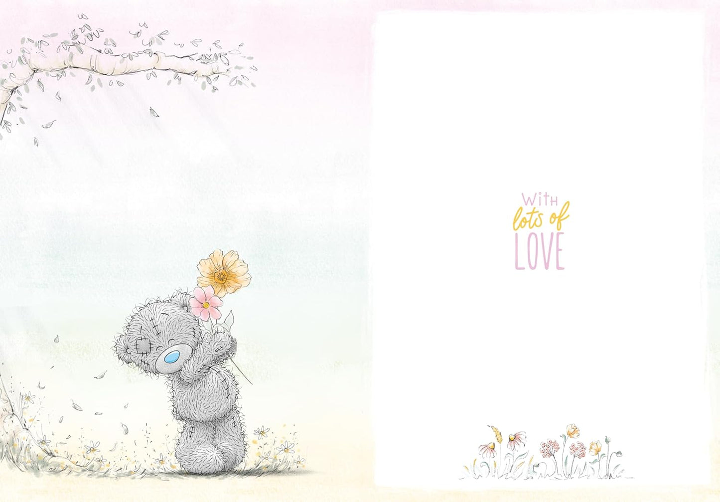 Bear Sat Amongst Flowers Speedy Recovery Get Well Card