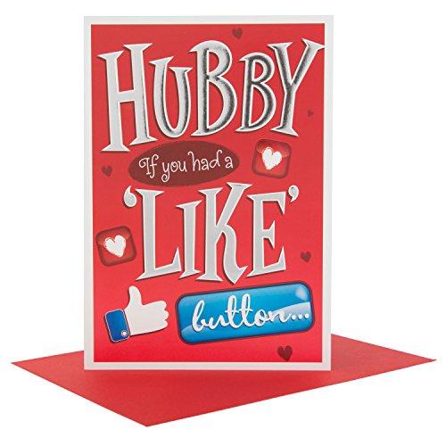 Husband 'Like Button' Valentine's Day Hubby Card