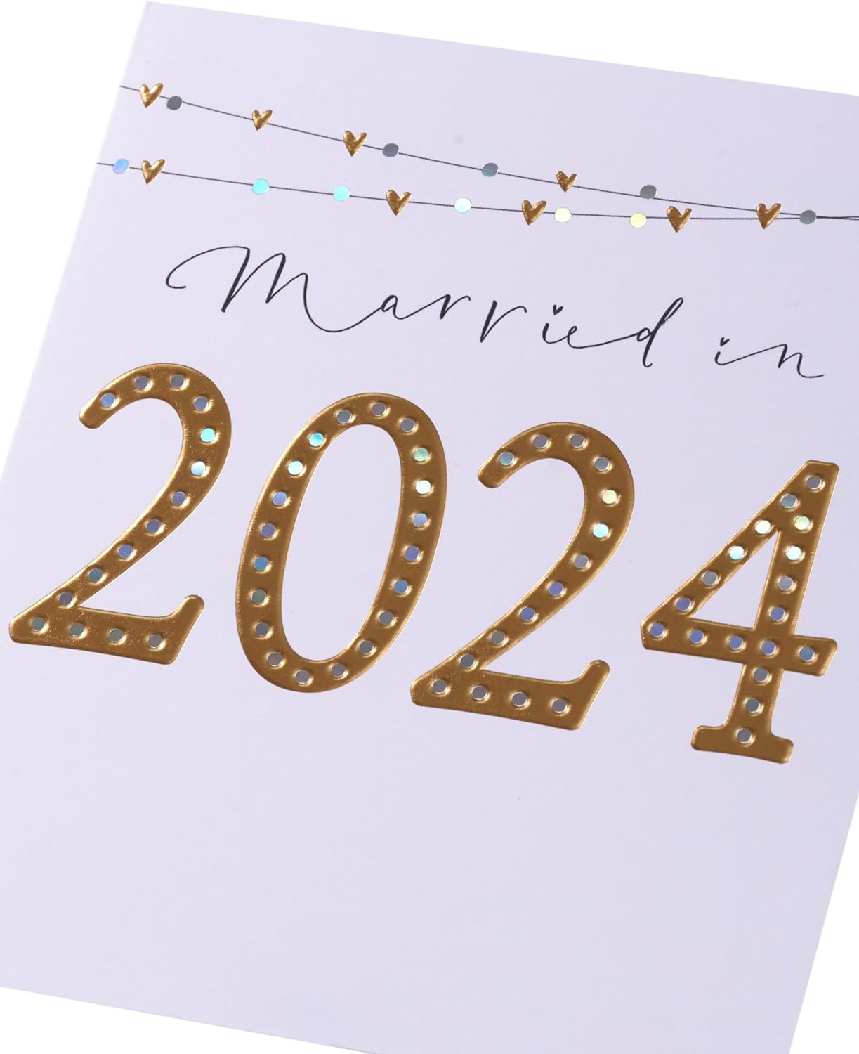 Married in 2024 Design Wedding Day Congratulations Card