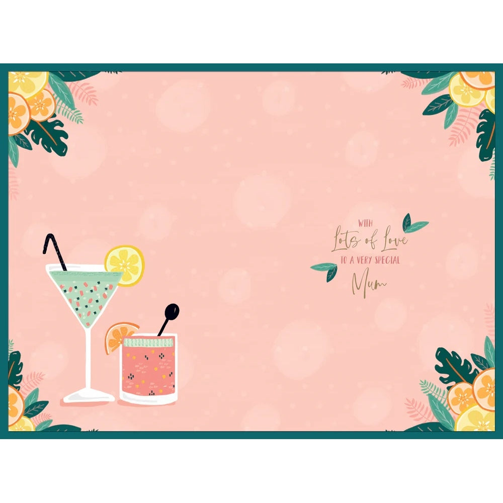 Cocktails Design Mum Birthday Card