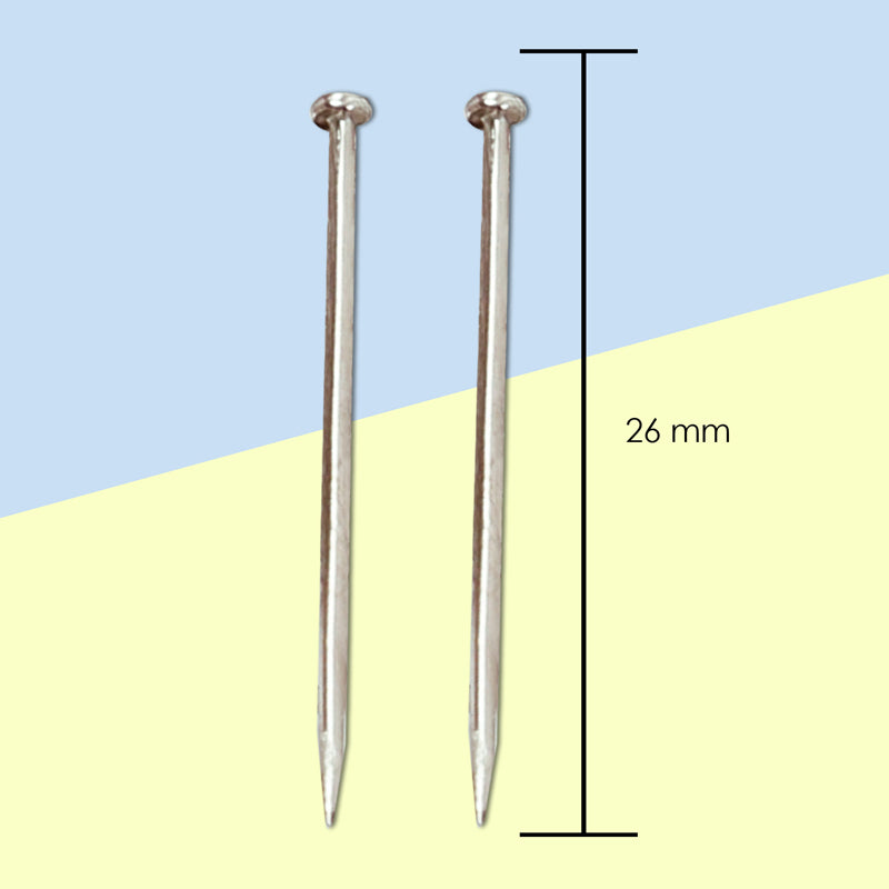 Bulk Pack of 4440 26mm Nickel Office Pins (500g)