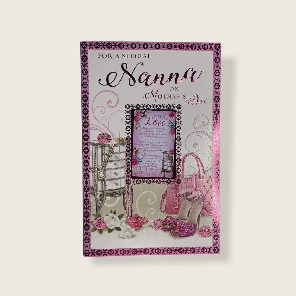 For A Special Nanna Shoes And Purse Design Mother's Day Card