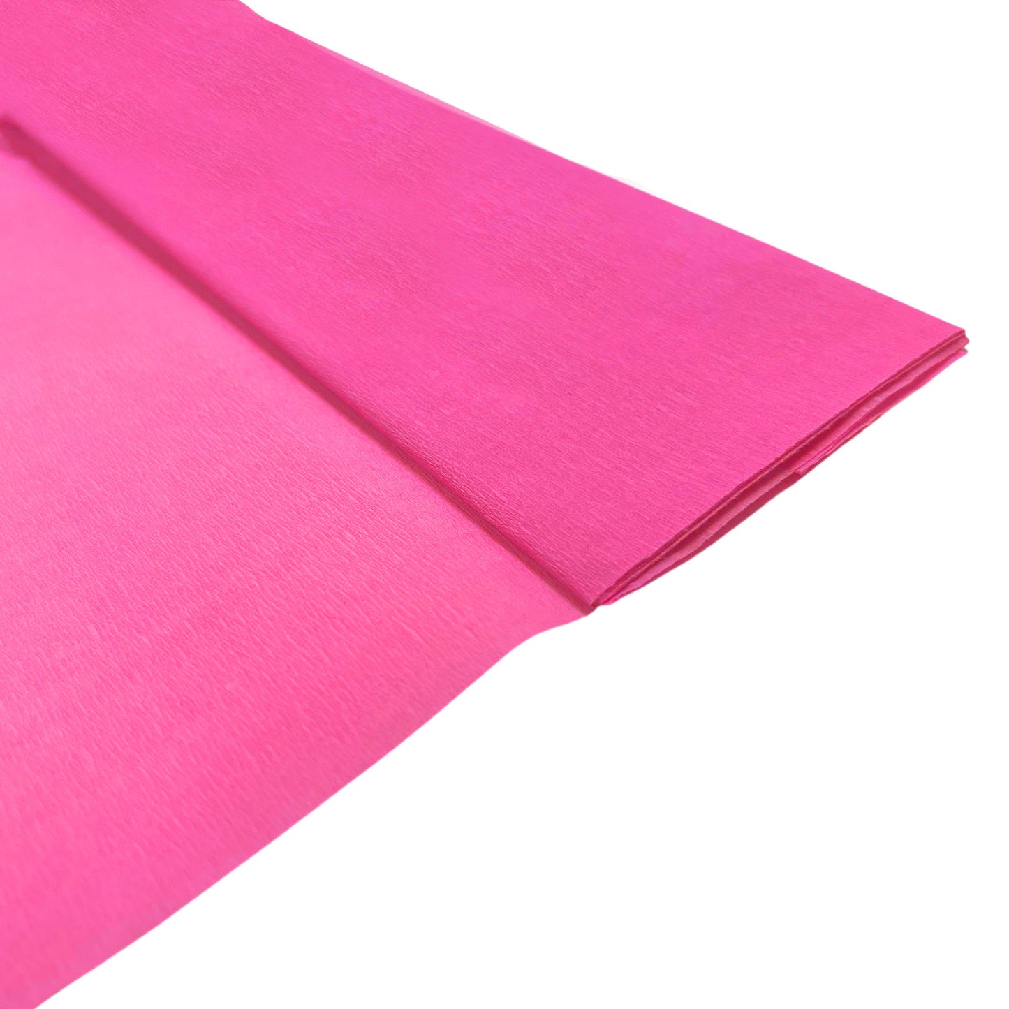 Pack of 5 Hot Pink Crepe Paper Sheets 50cm x 2m 17GSM 35% Stretch Craft Paper