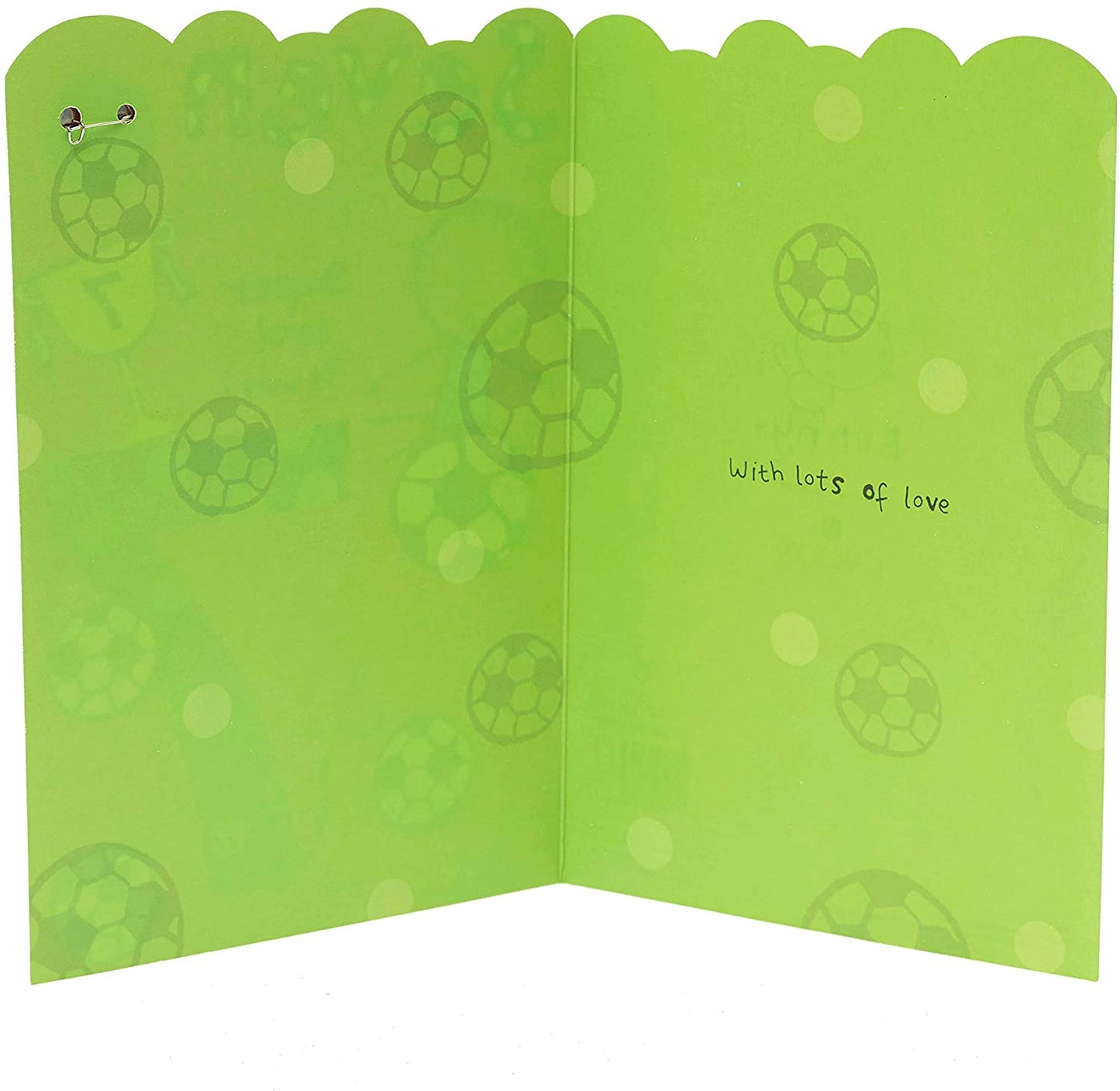 Age 7 Football Birthday Card with Badge 7th Birthday Kids