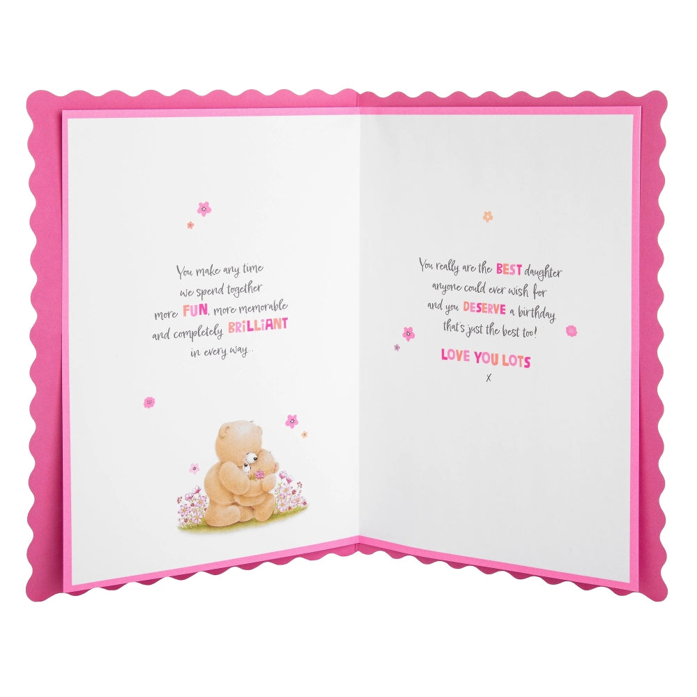 Cute Forever Friends with Flower Design Great Daughter Birthday Card