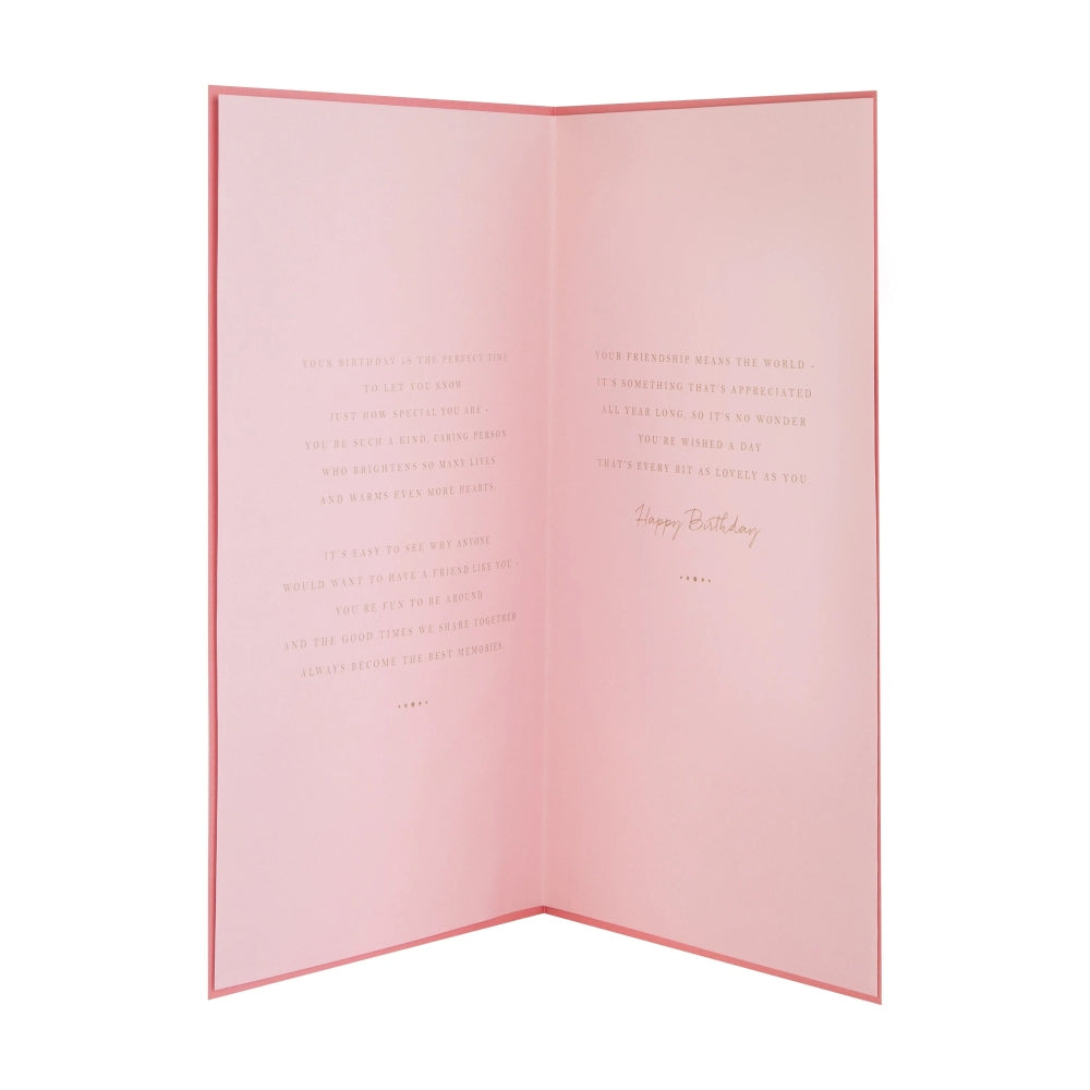 Traditional Floral Design with Heartfelt Verse Friend Birthday Card