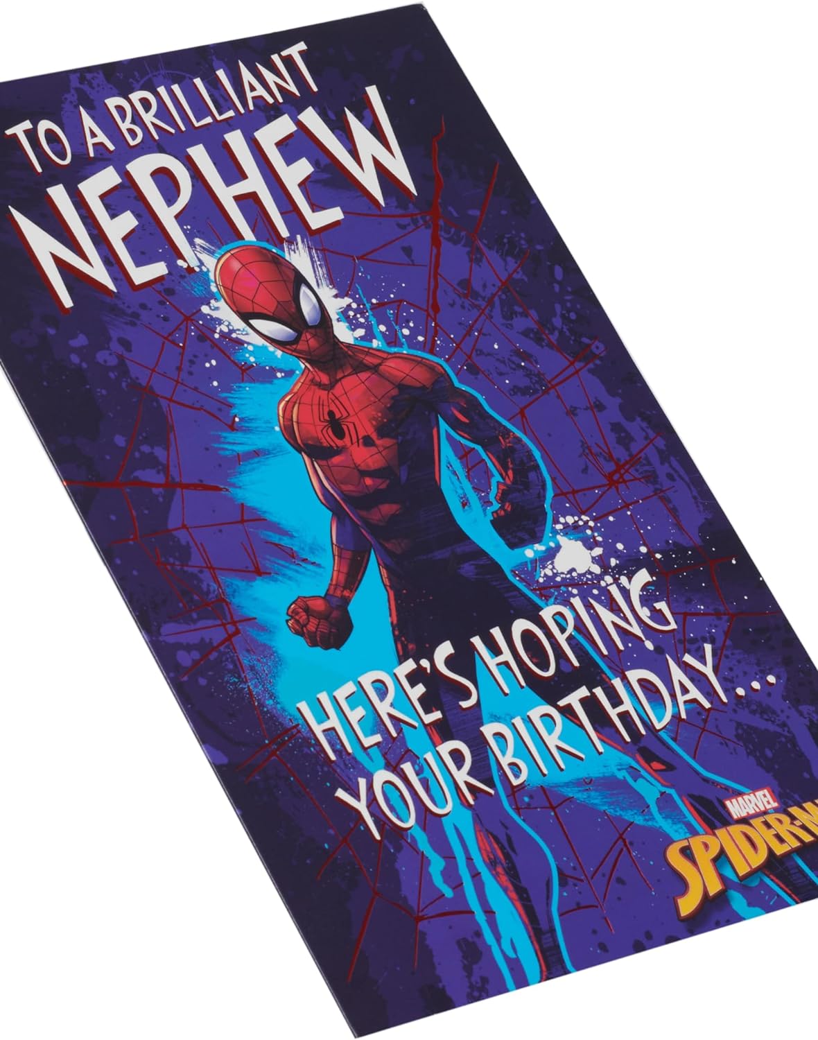 Marvel Spider Man Bold Design Nephew Birthday Card