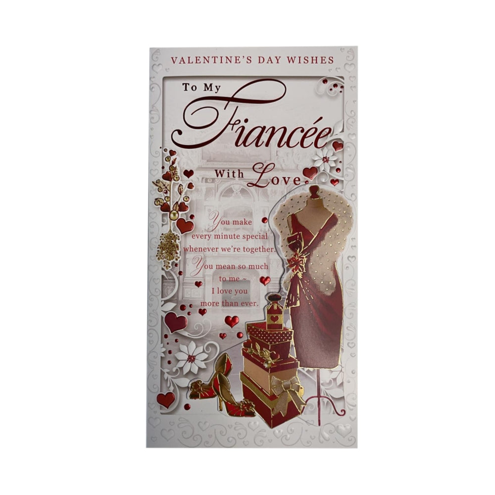 To Fiancee Love More Than Ever Valentine's Day Card