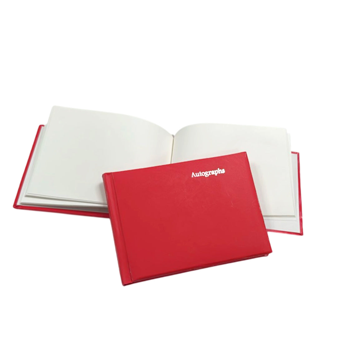 Pack of 12 Red 100 Pages Autograph Books – School Leavers Signature, End of Term Memory Book