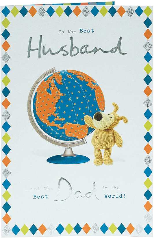 Cute Boofle World Husband Father's Day Card 