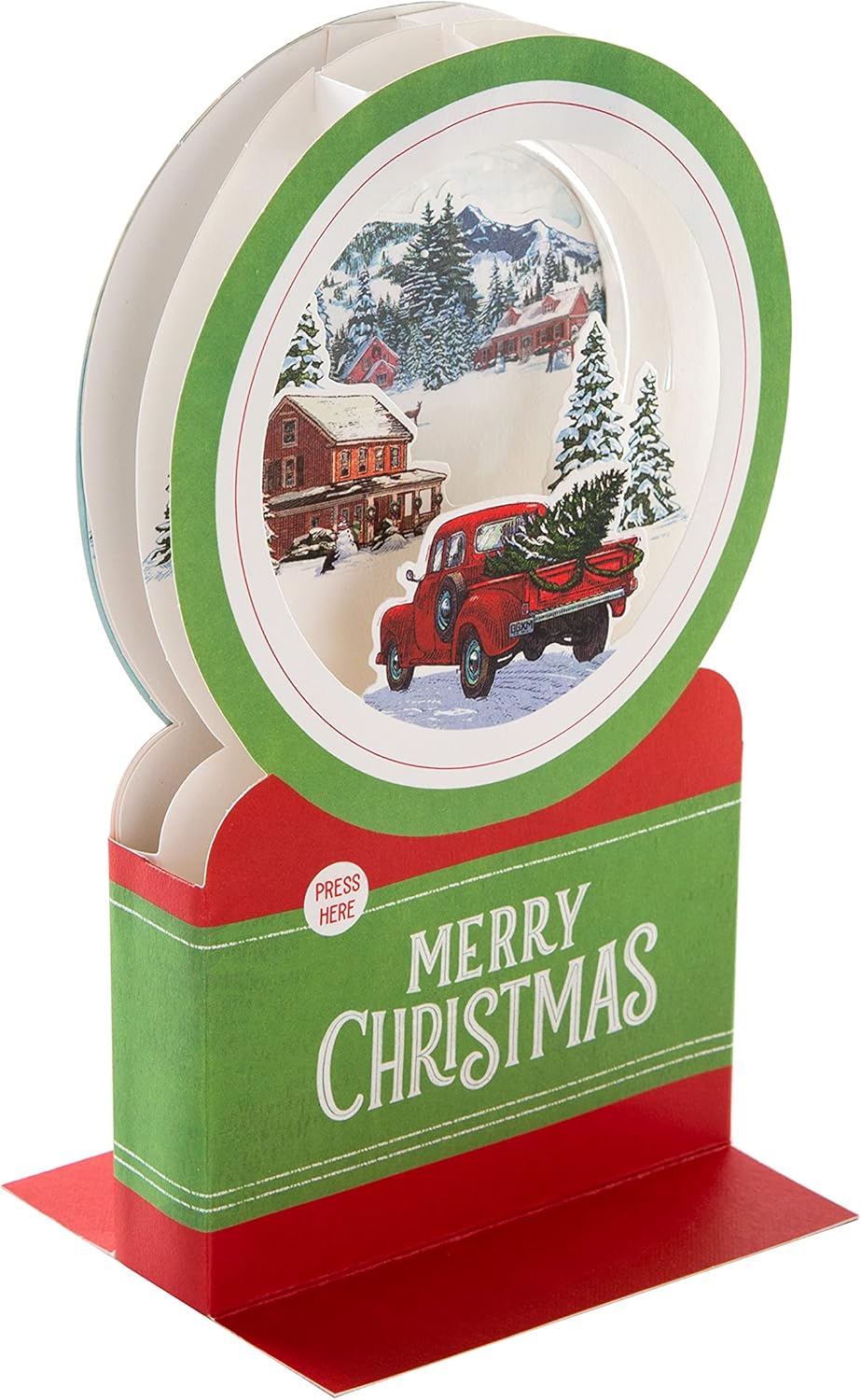 3D Pop-Up Musical Winter Journey Snowglobe Design Christmas Card
