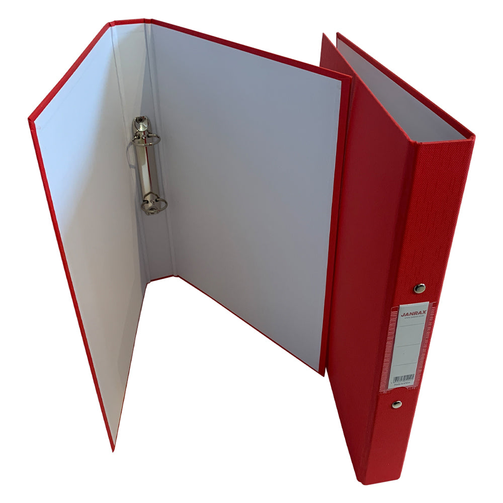 A4 Red Paper Over Board Ring Binder by Janrax
