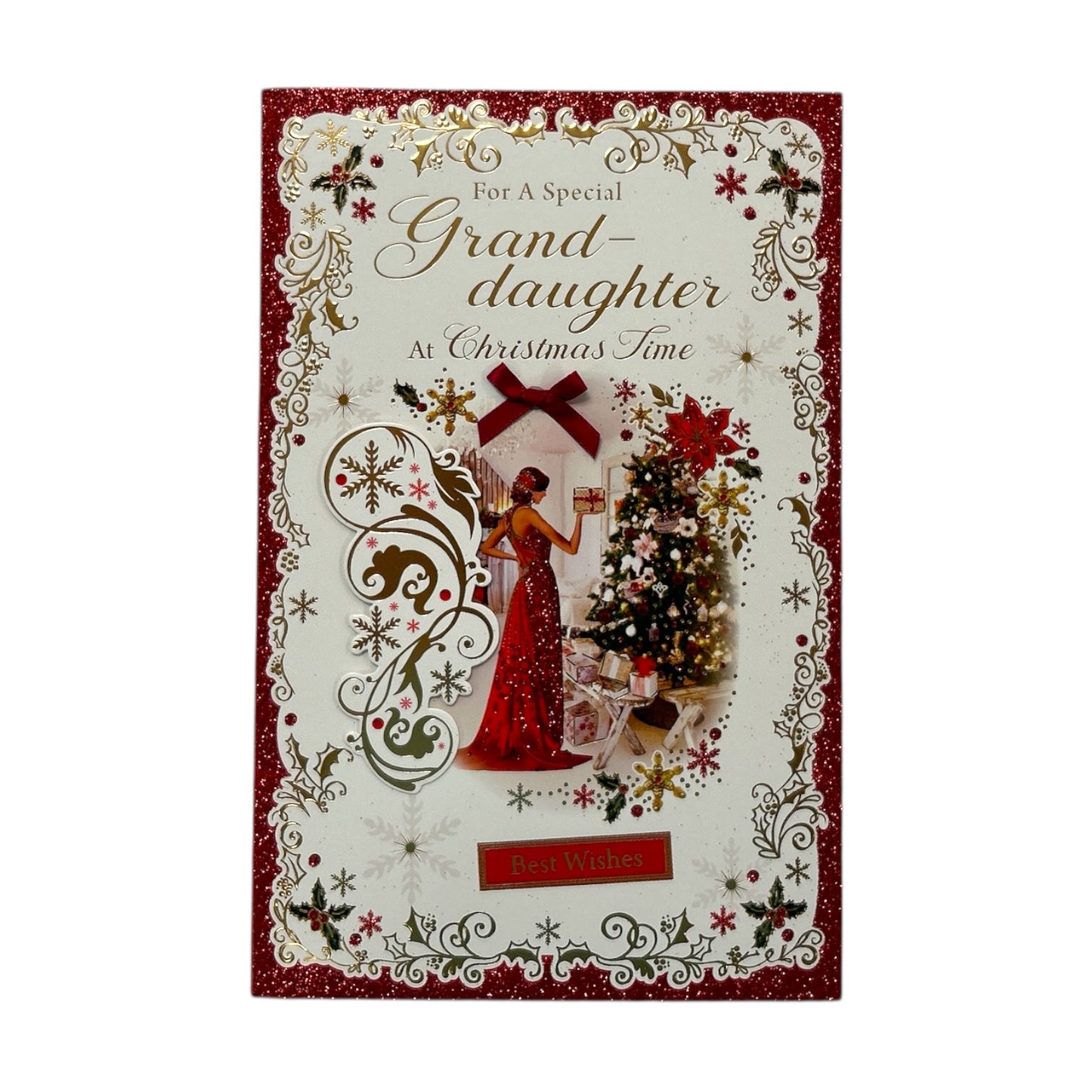 With Love to a Wonderful Granddaughter Christmas Card