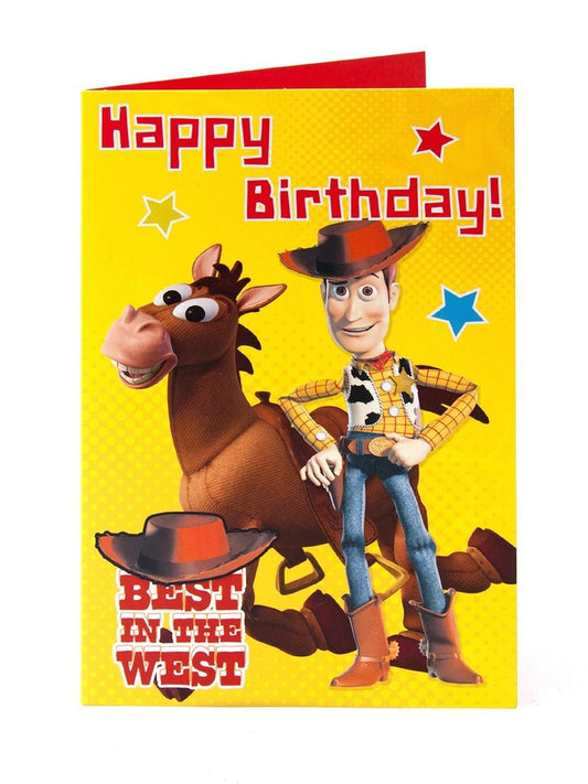 Disney toy Story Bullseye Woody Best In the West Birthday Card