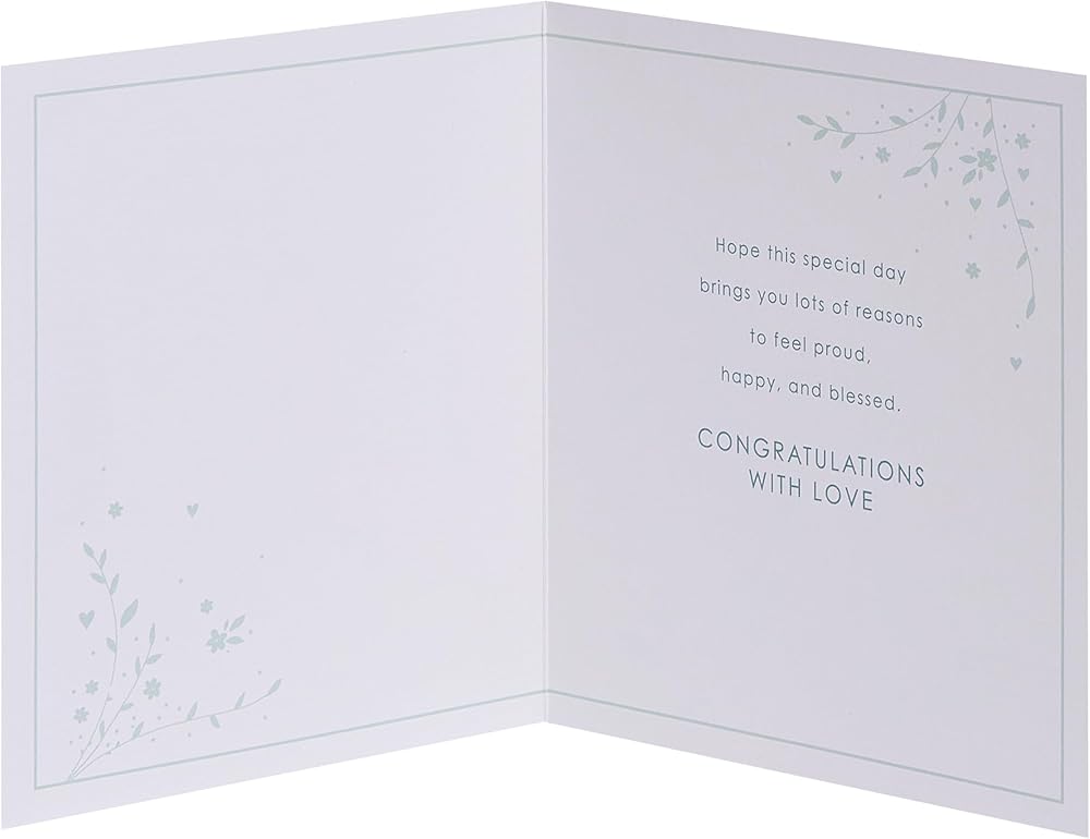 Girl with Rosary Design Communion Congratulations Card