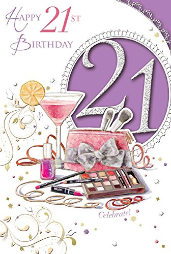 Xpress Yourself Open Female 21 Today! Medium Sized Style Birthday Card