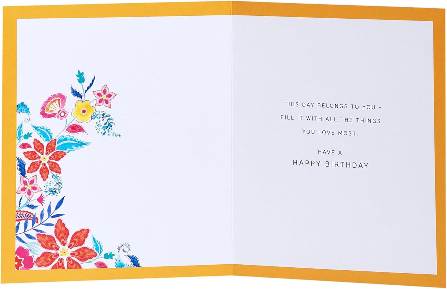 Bright Floral Design Birthday Card