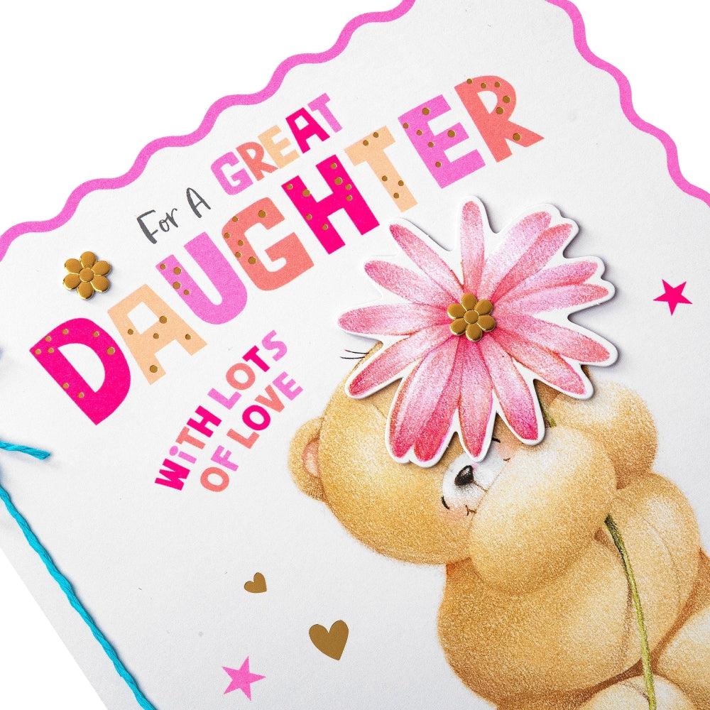 Cute Forever Friends with Flower Design Great Daughter Birthday Card