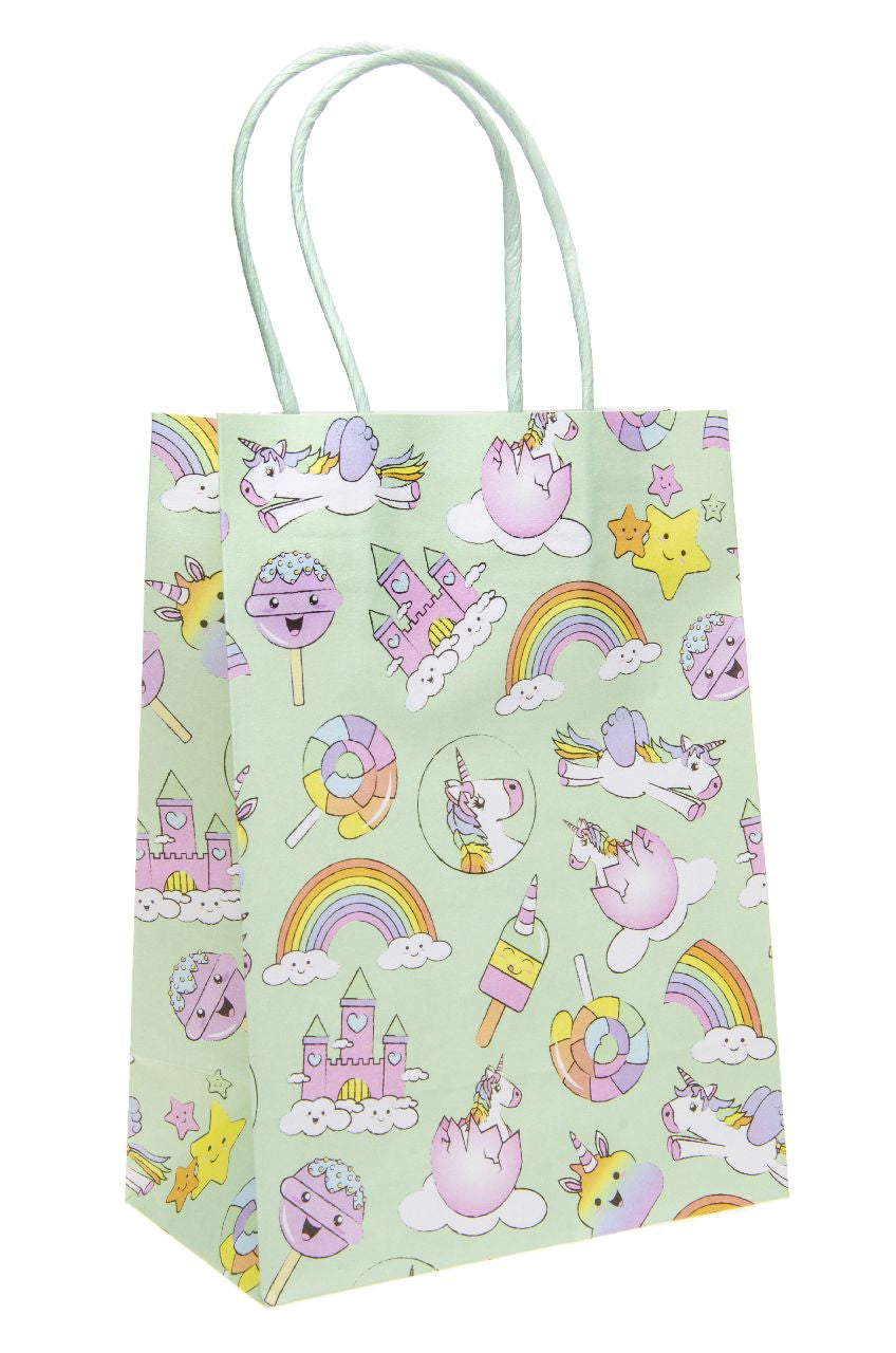 Pack of 10 Pre Filled Unicorn Theme Kids Party Favour Bags – Gift Bags with Reusable Cup & Themed Toys