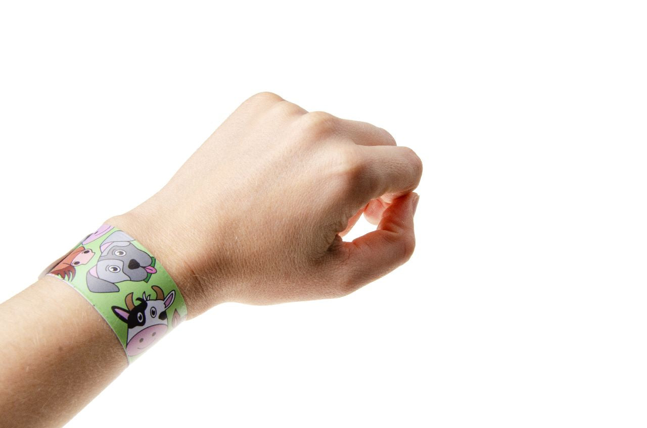Pack of 36 Farm Animal Snap Bracelets