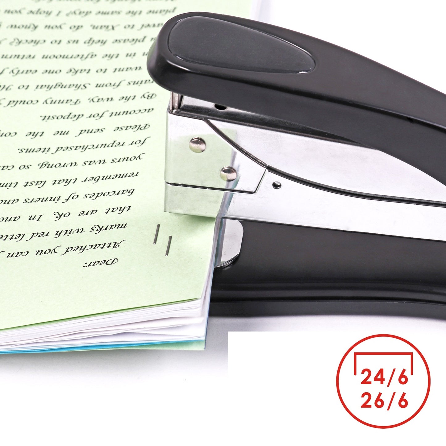 Large Metal Desk Stapler with Rotating Pin Board