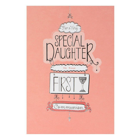 Communion Card For Daughter 'Pride And Happiness'